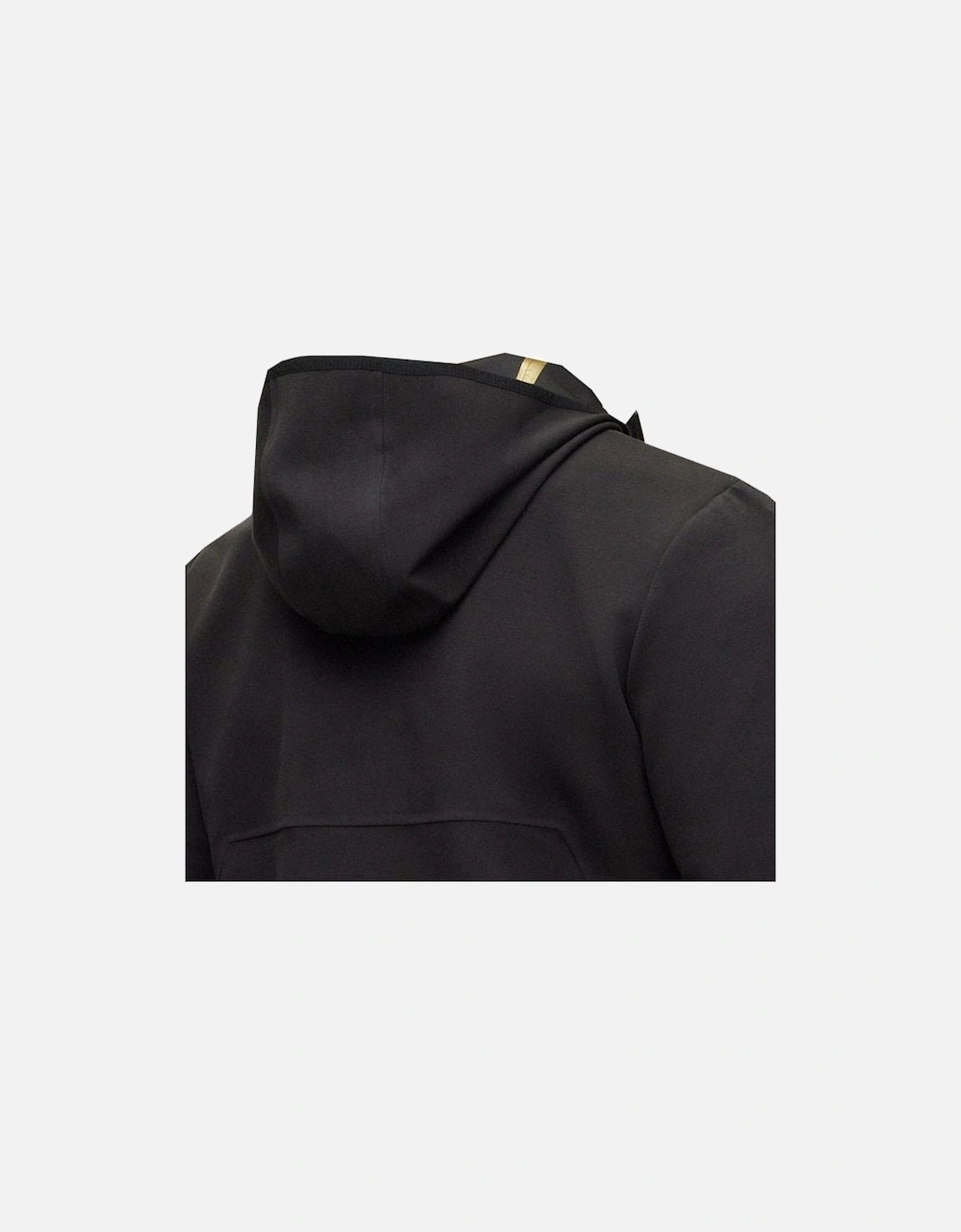 Men's Black Sariq Zip Through Hooded Jacket