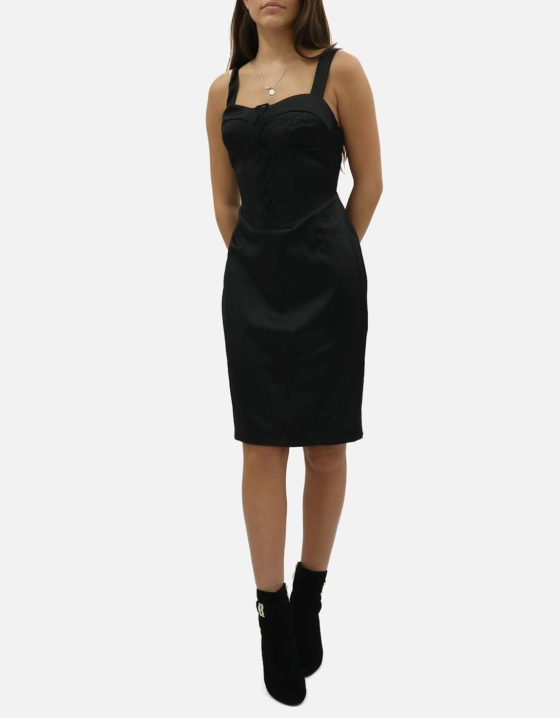 Satin Corset Black Dress, 5 of 4