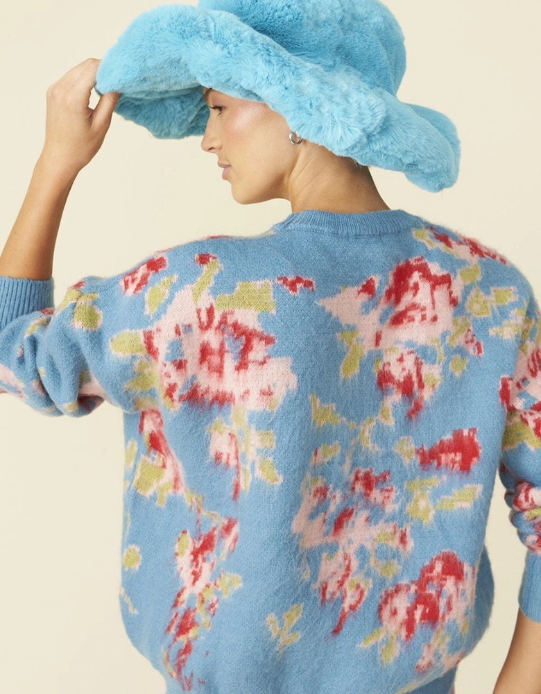 Blue Banana Peel Floral Jumper