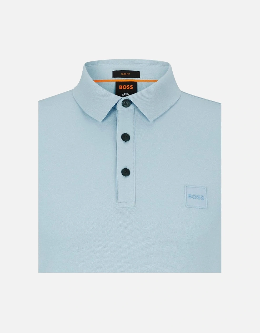 Men's Pale Blue Slim Fit Polo Shirt.