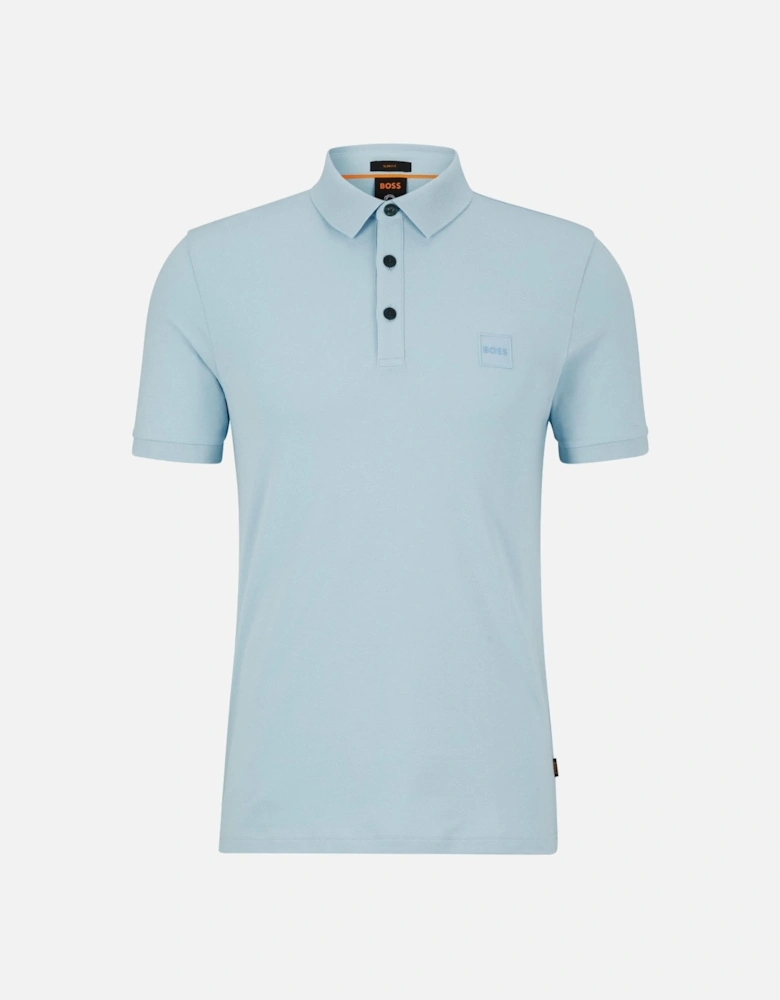 Men's Pale Blue Slim Fit Polo Shirt.