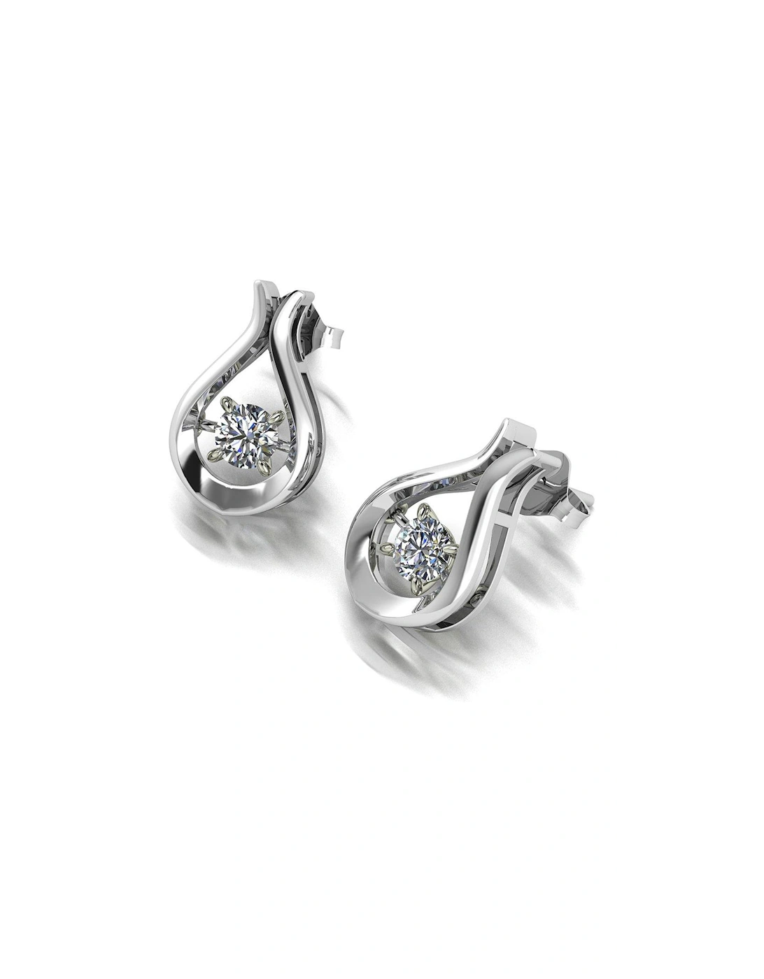 Floating Brilliance Stud Earrings 0.50ct total, 2 of 1