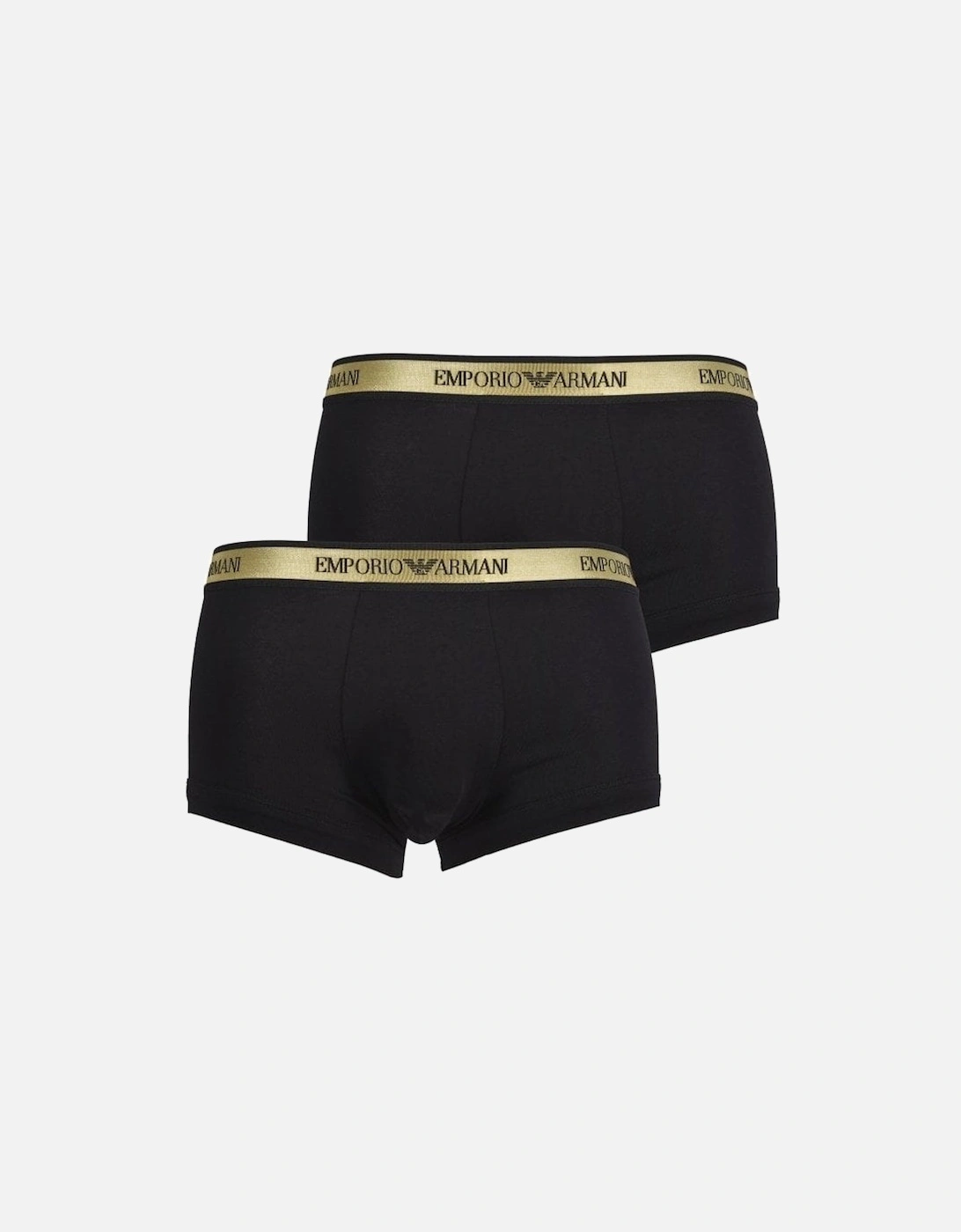 Cotton Black/Gold 2-Pack Boxer Trunks in Gift Box, 3 of 2