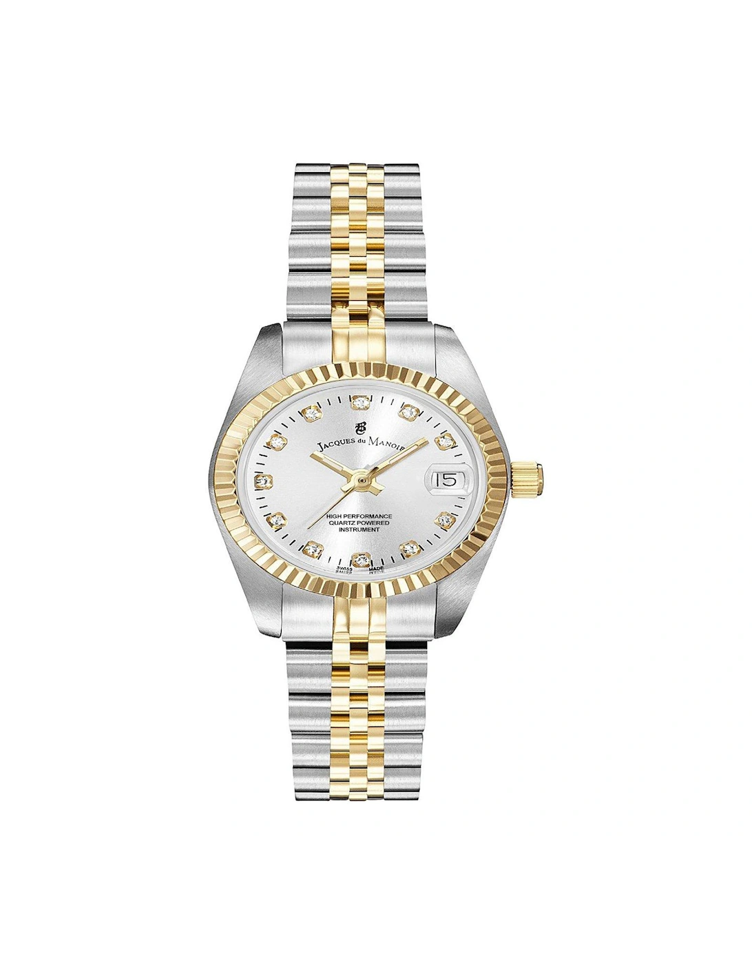 Swiss Made Ladies Inspiration Silver & Gold Plated Stainless Steel Bracelet Watch, 3 of 2