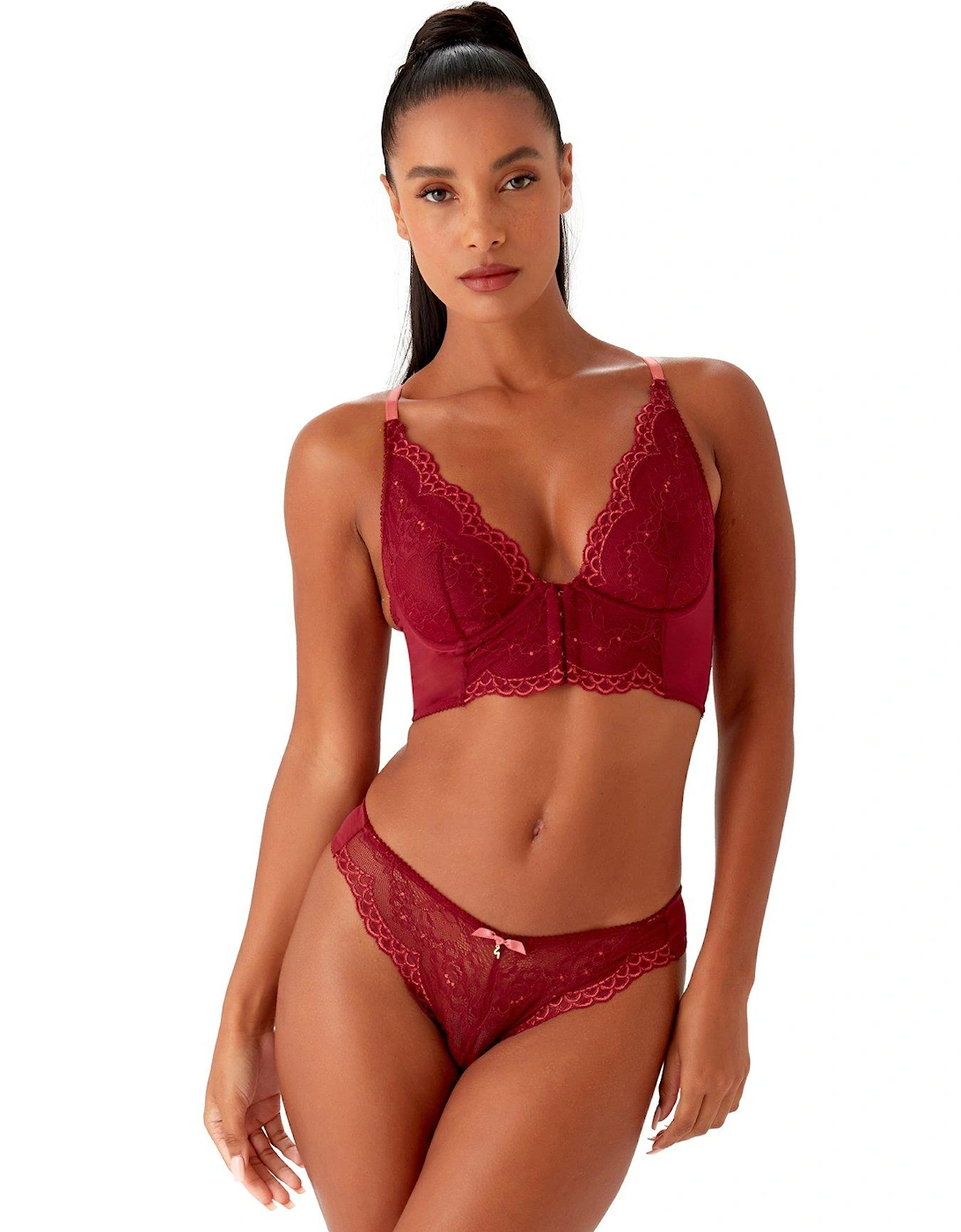 Superboost Deep V Bralet - Raspberry, 6 of 5