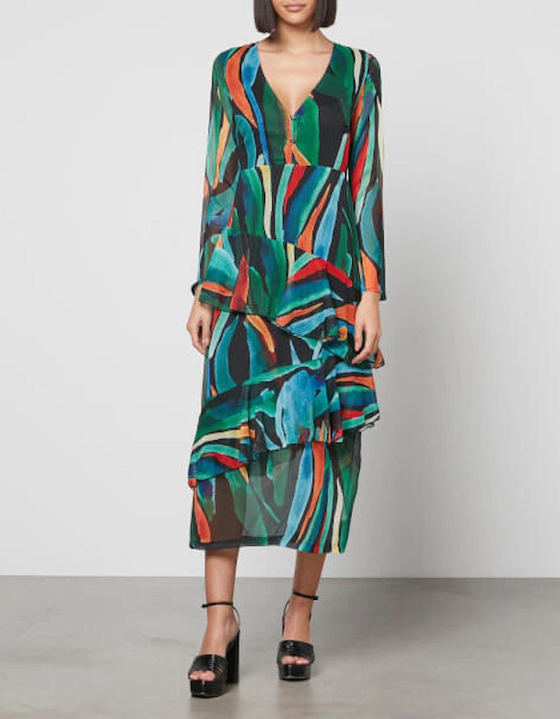 Zebra Palma Printed Chiffon Dress, 2 of 1