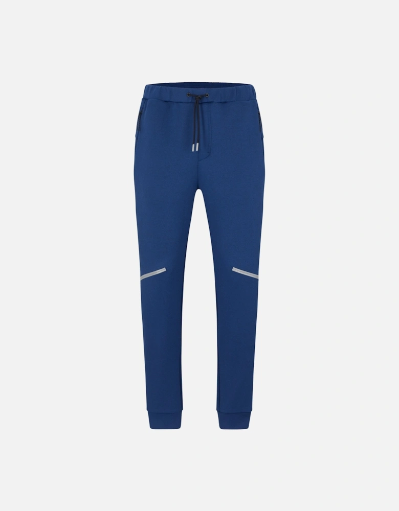 Men's Blue Hicon Tracksuit Bottoms With Reflective Detail.