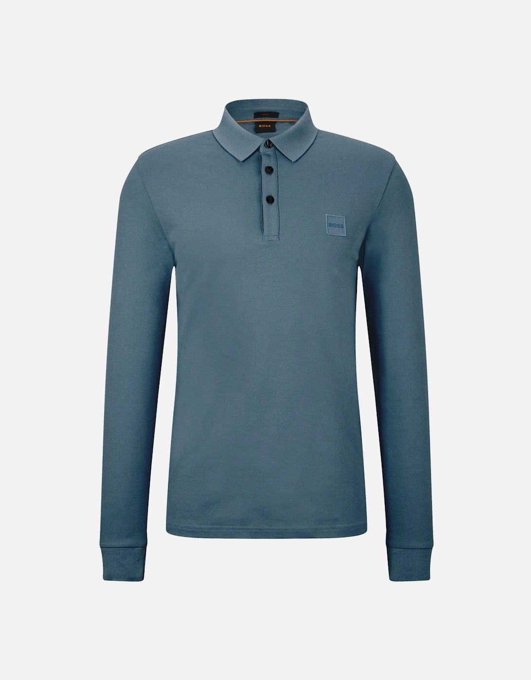 Men's Blue Passerby Long Sleeved Polo, 3 of 2