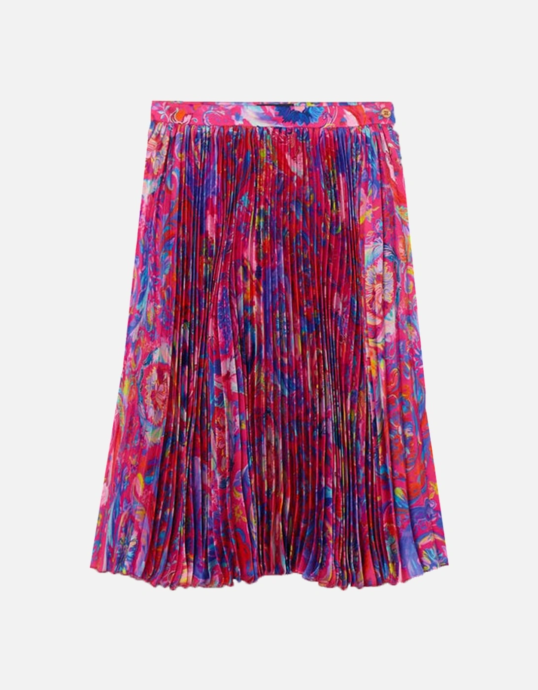 Girls Fuchsia Pleat Skirt Pink, 4 of 3