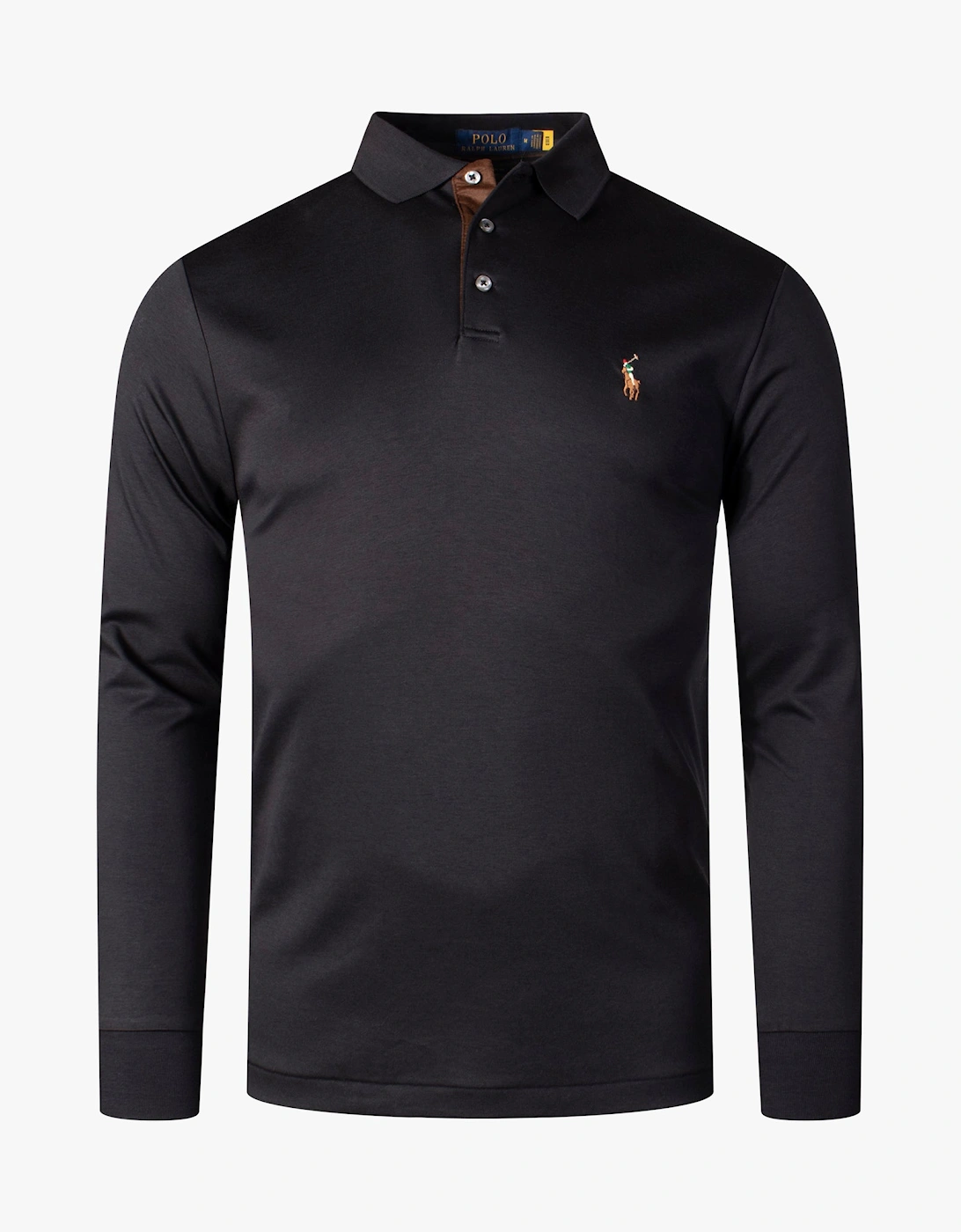 Custom Slim Fit Long Sleeve Soft Cotton Polo Shirt