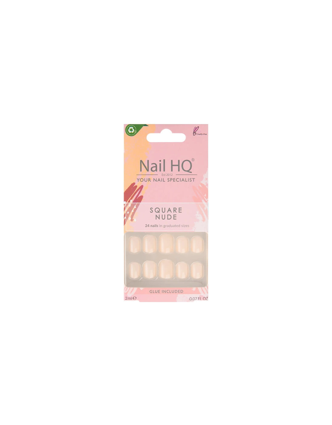 Square Nude Nails (24 Pieces), 2 of 1