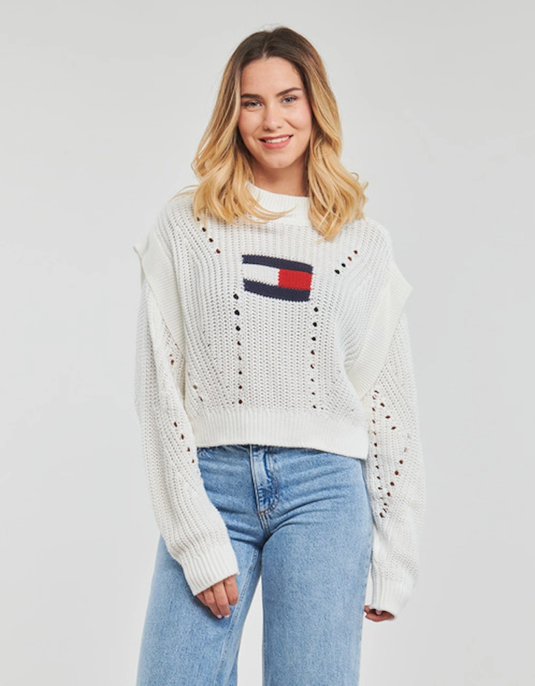 TJW OVRSZD FLAG STITCH SWEATER