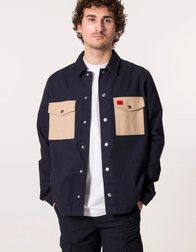 Enalu Contrast Pocket Overshirt