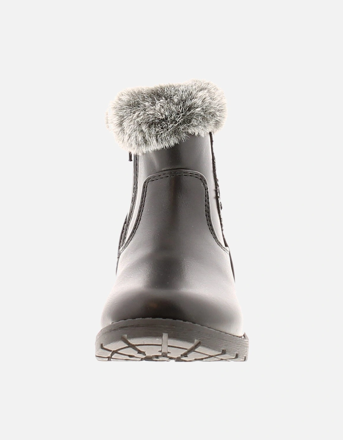 Girls Ankle Boots heart black UK Size