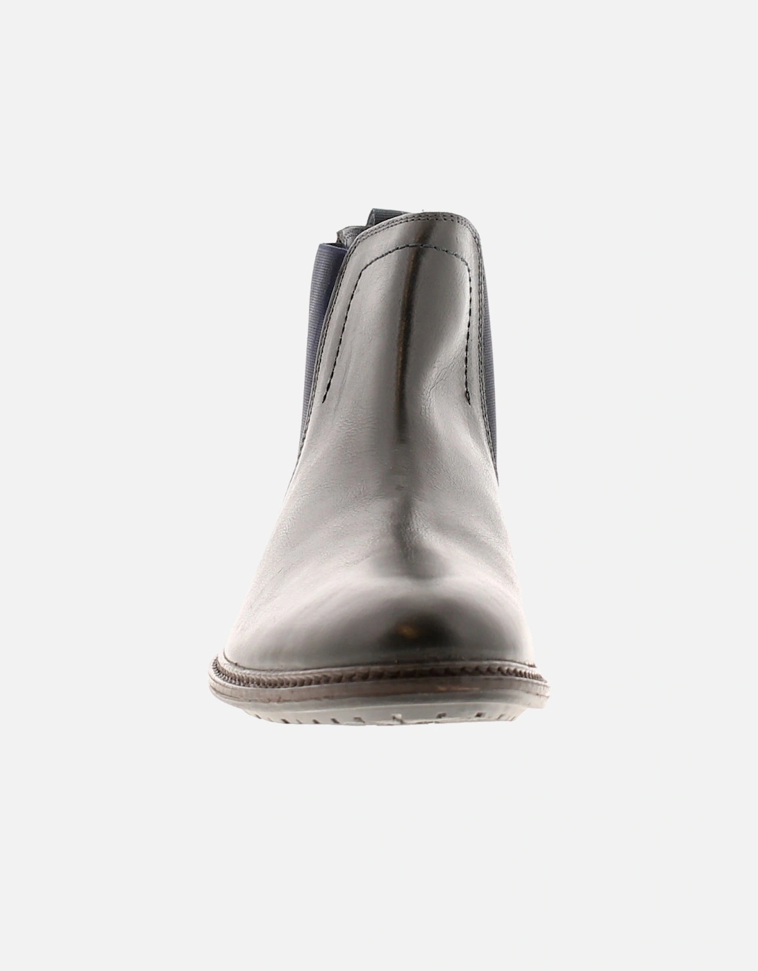 Mens Smart Boots Apollo Leather Slip On black UK Size