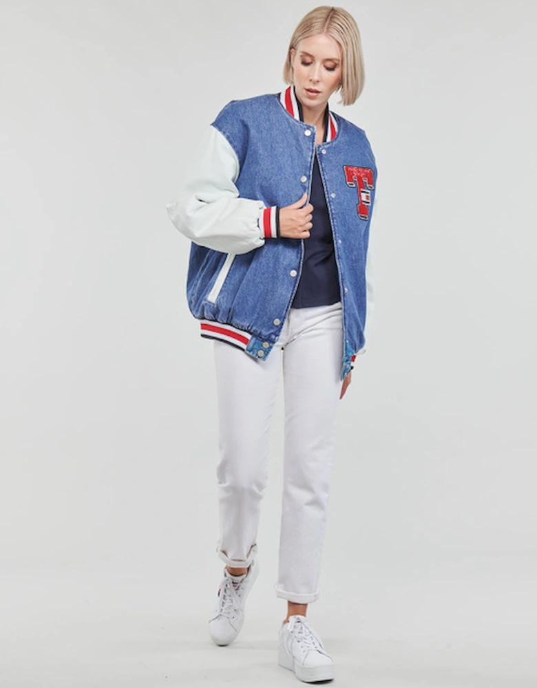 DENIM LETTERMAN JACKET DF7018