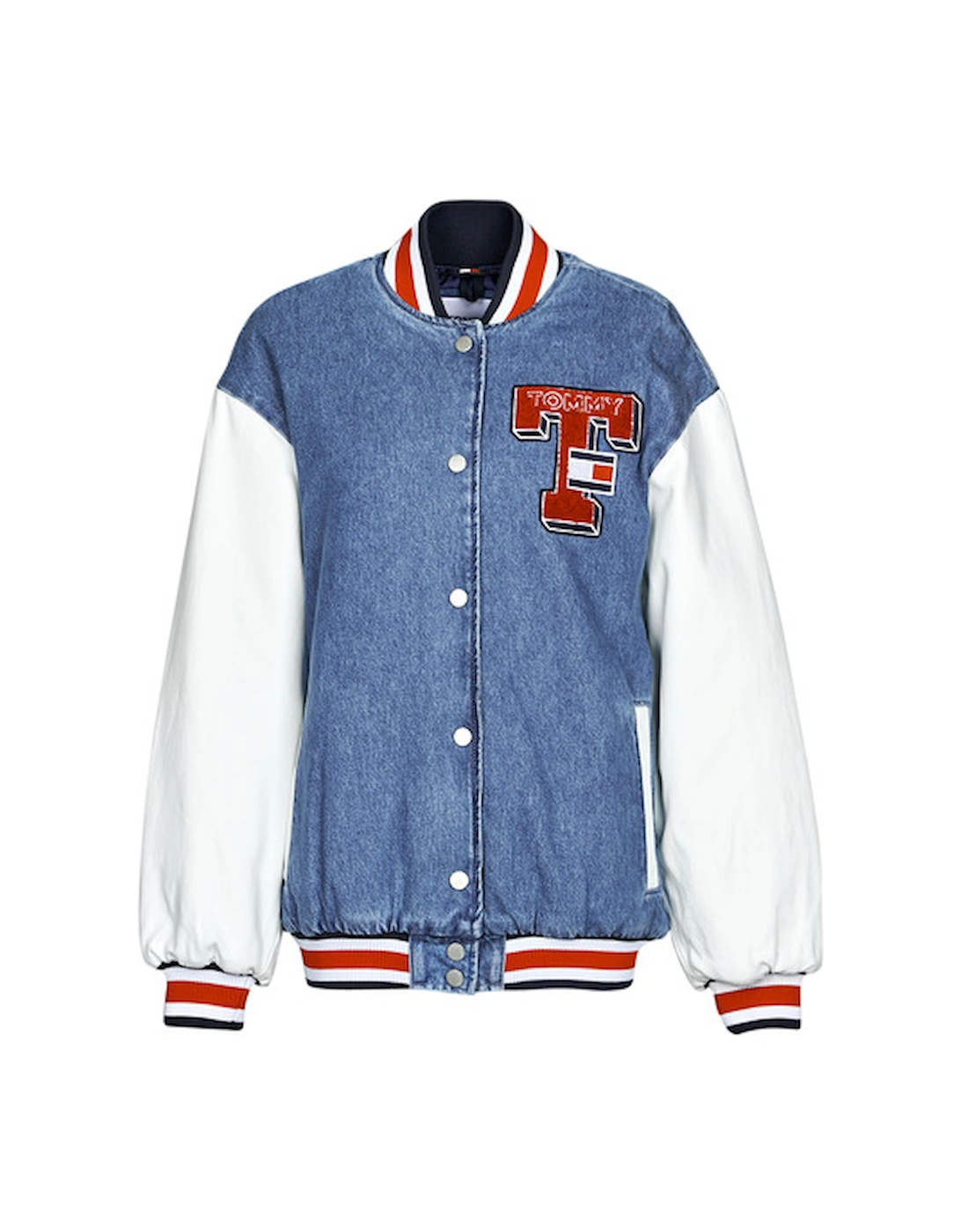 DENIM LETTERMAN JACKET DF7018