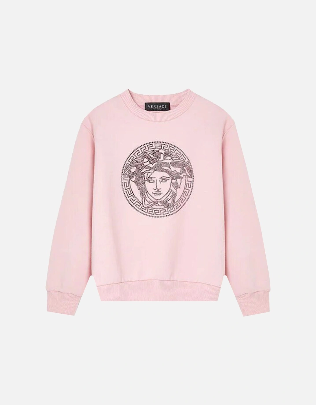 Girls Crystal Medusa Sweater Pink, 4 of 3