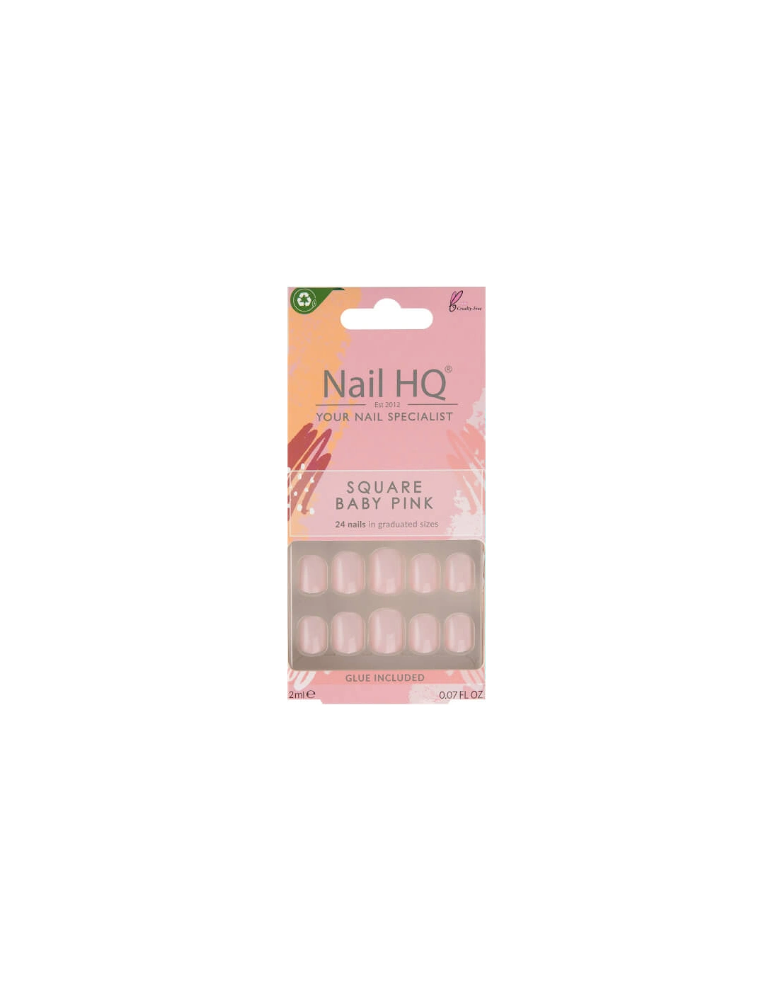 Square Baby Pink Nails (24 Pieces), 2 of 1