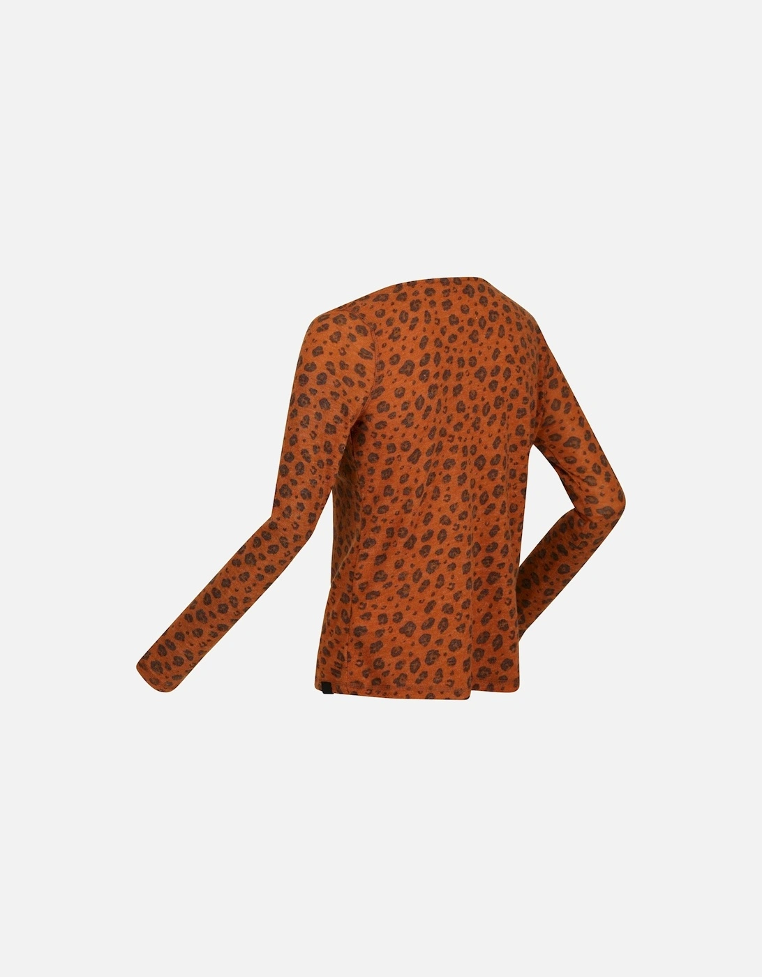 Womens/Ladies Frayda Leopard Print Cowl Neck Top