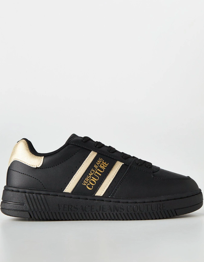 Logo Lace Up Trainers - Black 