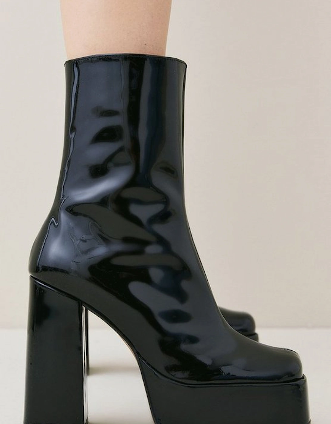 Leather Patent Platform Boot, 5 of 4