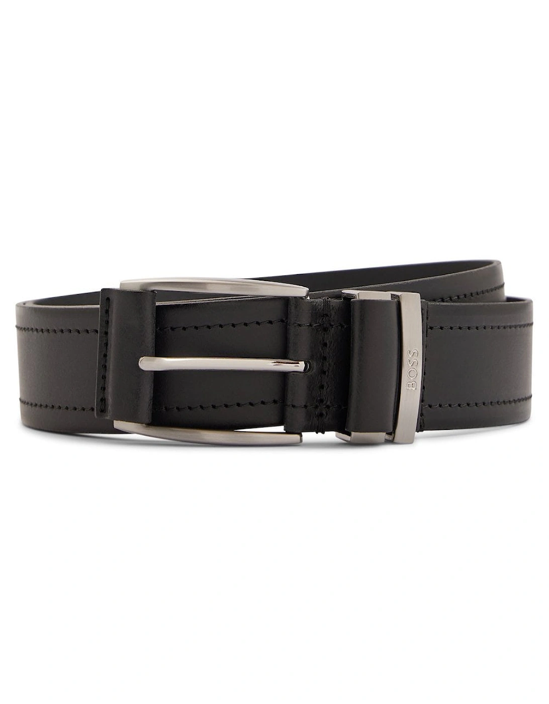 Men's Black Sody Leather Belt, 4 of 3