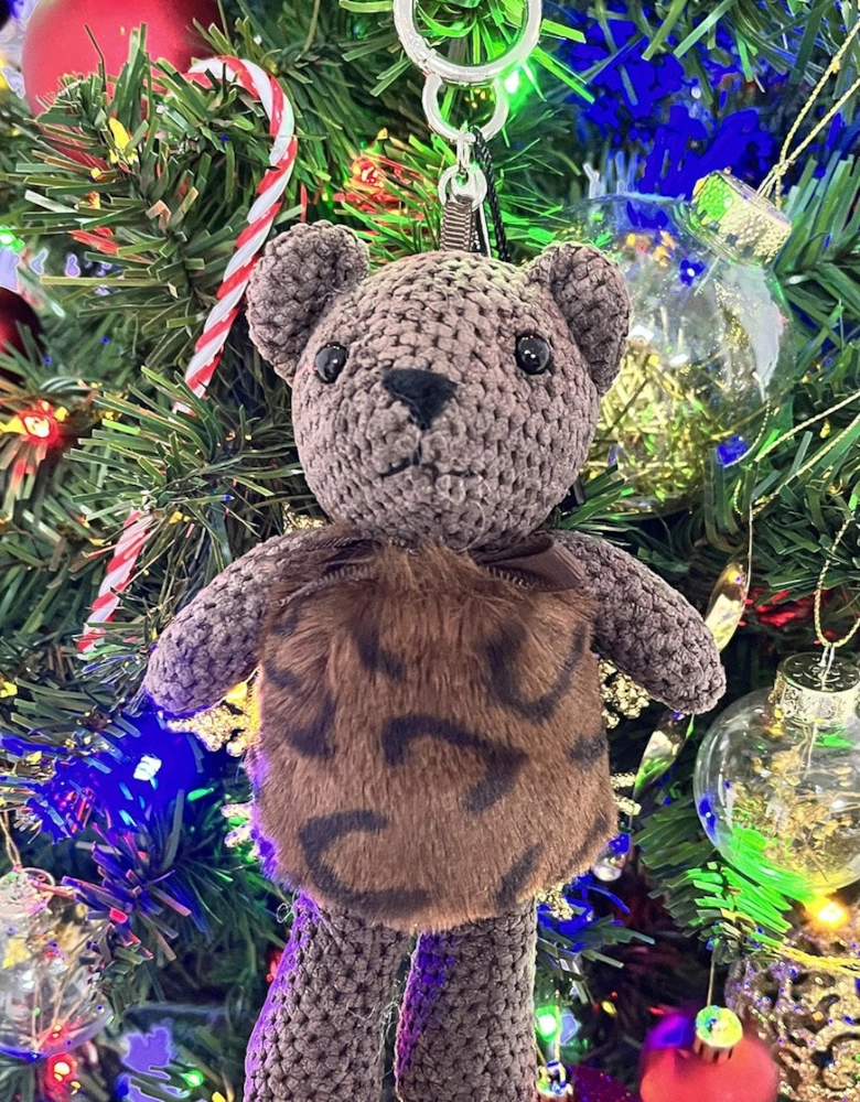 Brown Faux Fur Leopard Print Teddy Bear