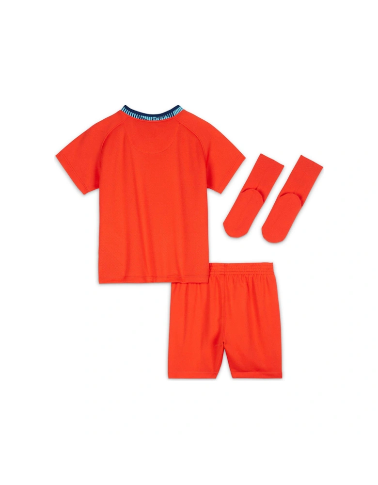 England 2022/23 Away Infants/Toddler Football Kit - Red
