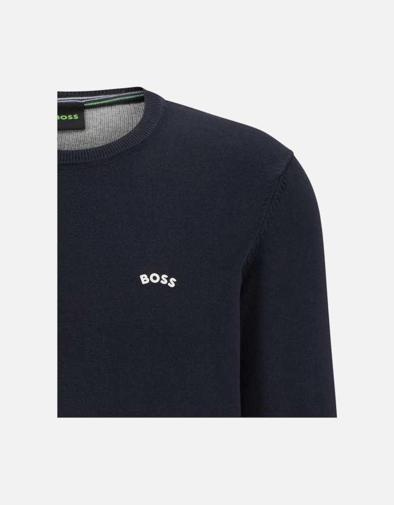 Men's Dark Blue Rallo Cotton Knit Jumper