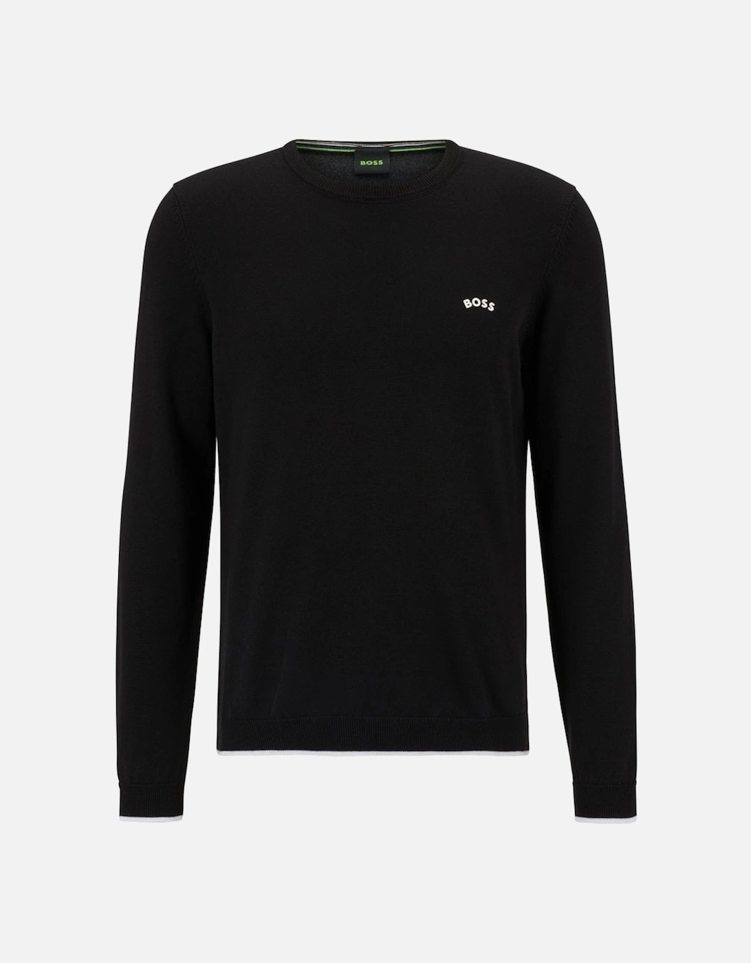 Men's Black Rallo Cotton Knit Jumper, 3 of 2