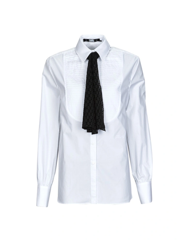 BIB SHIRT W/ MONOGRAM NECKTIE