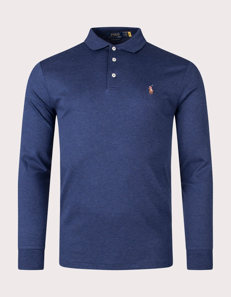 Custom Slim Fit Long Sleeve Polo Shirt