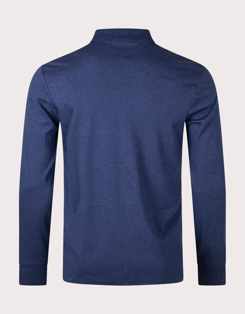 Custom Slim Fit Long Sleeve Polo Shirt
