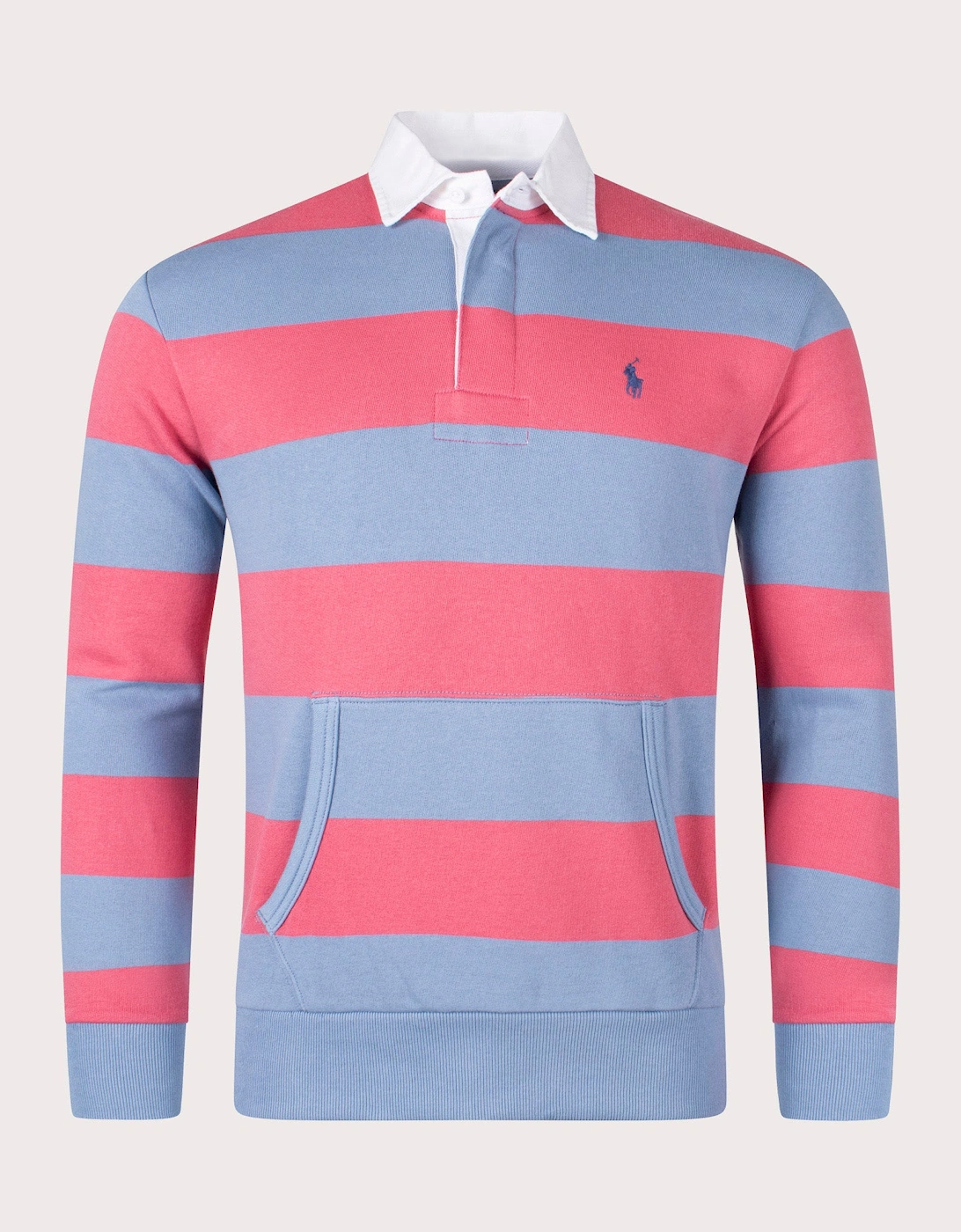 Striped Fleece Rugby Sweatshirt, 4 of 3
