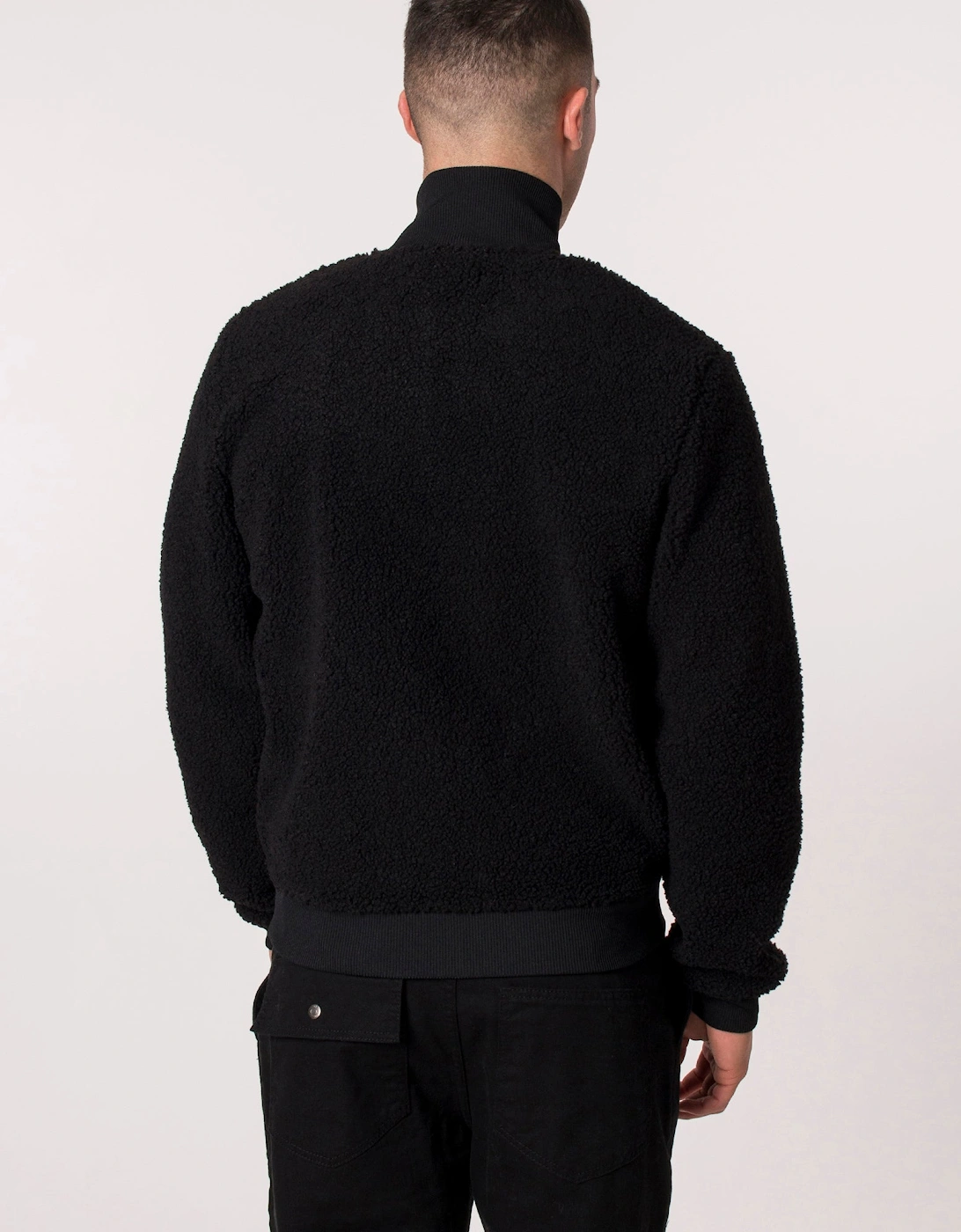 Relaxed Fit Borg Fleece Track Top