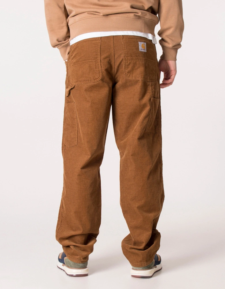 Relaxed Fit Corduroy Single Knee Pants