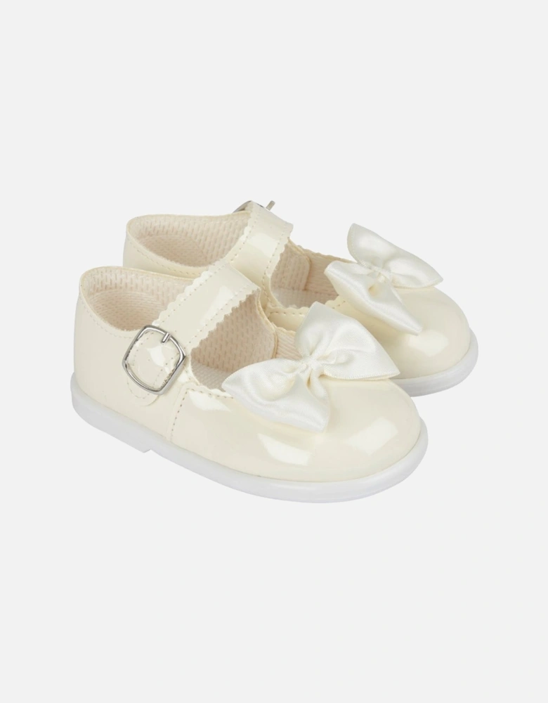 Cream Patent Mary Jane Shoes