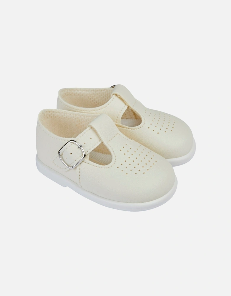 Cream T-Bar Shoes