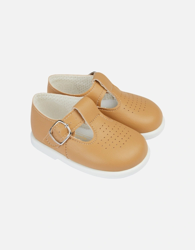 Camel T-Bar Shoes