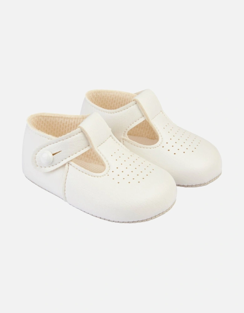 White T-Bar Soft Sole Shoes