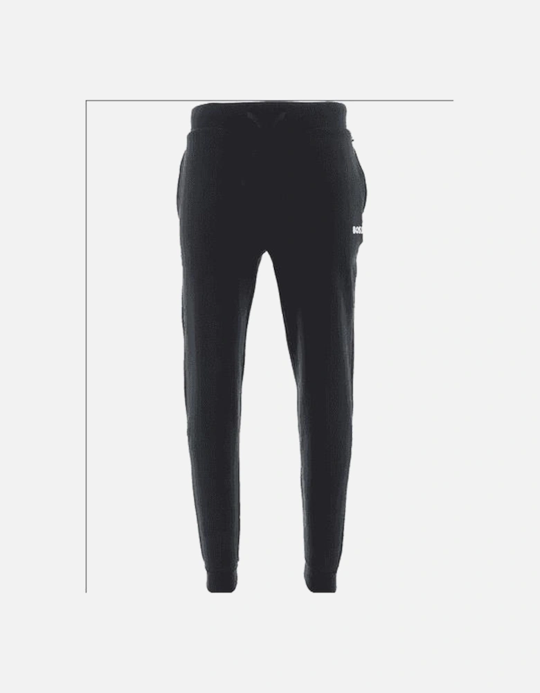 Contemp Basic Embroidered Logo Black Track Pant