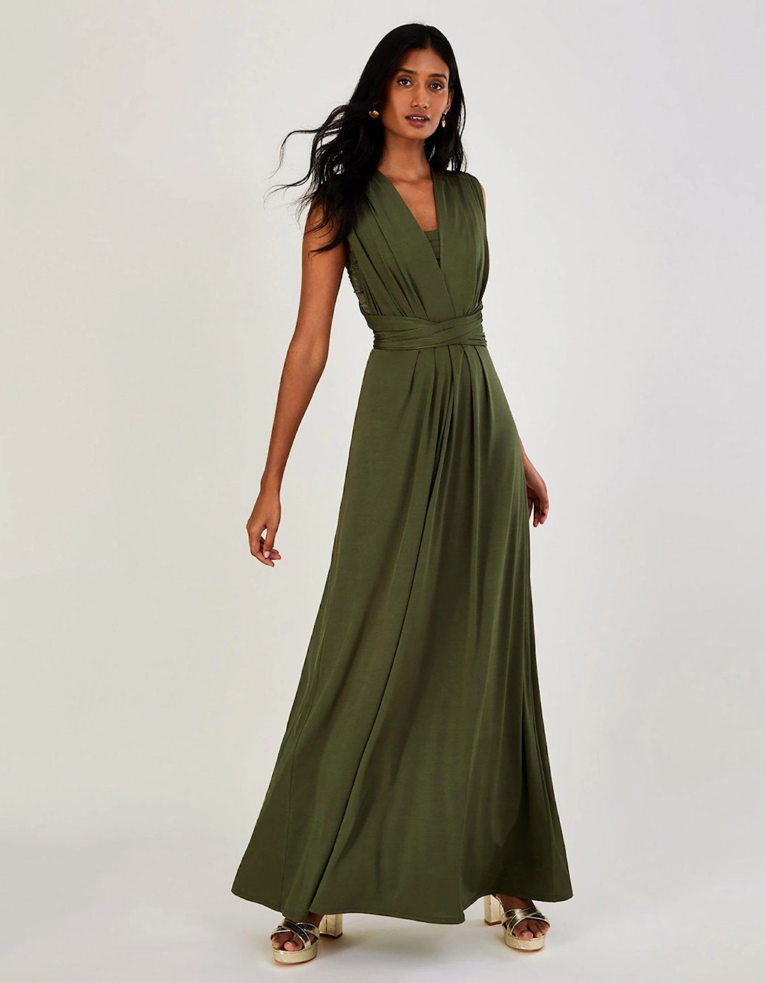 Thea Twist Me Tie Me Maxi Bridesmaid Dress - Green, 2 of 1