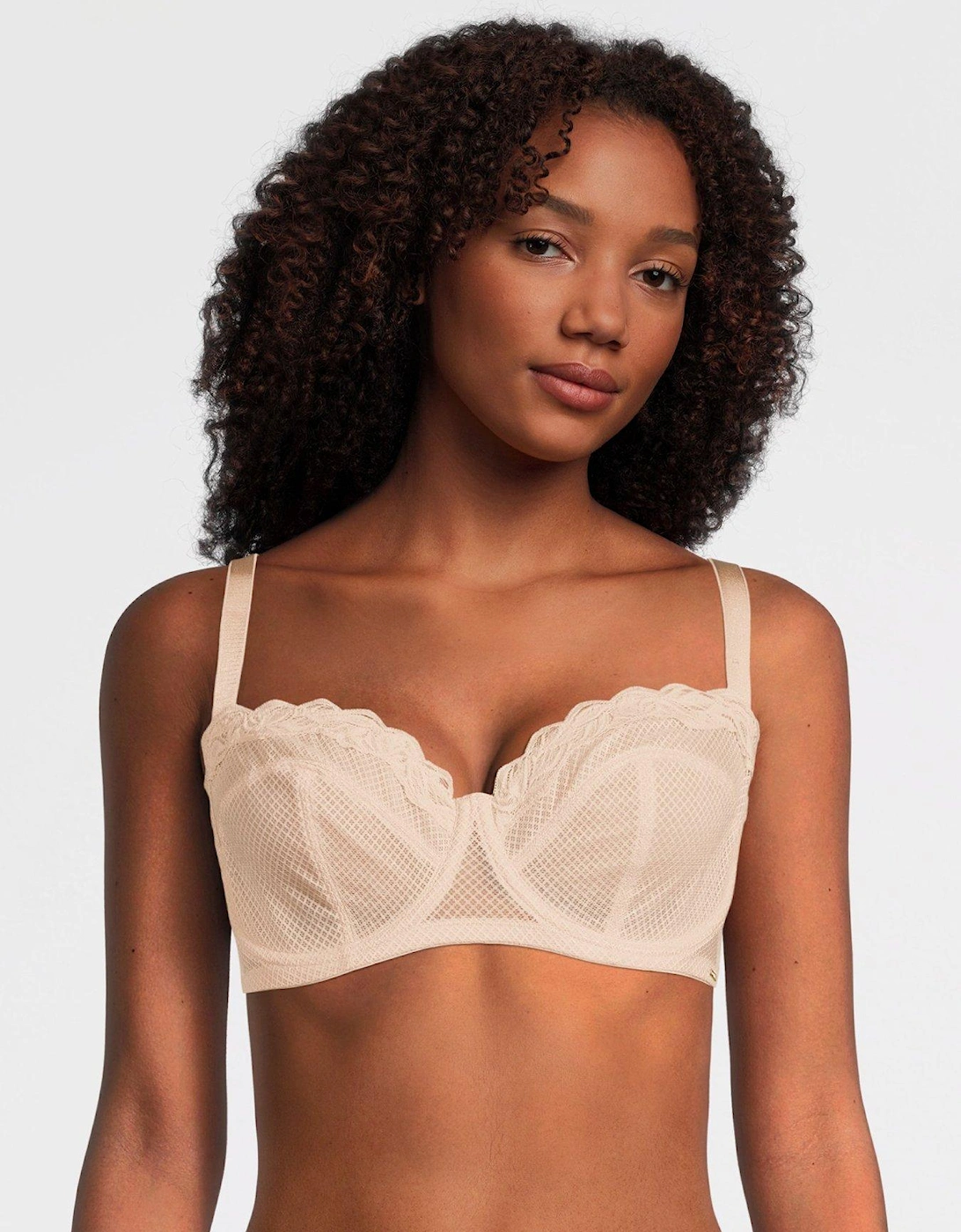 Addison 1/2 Cup Convertible Non Padded Wired Bra - Beige, 3 of 2
