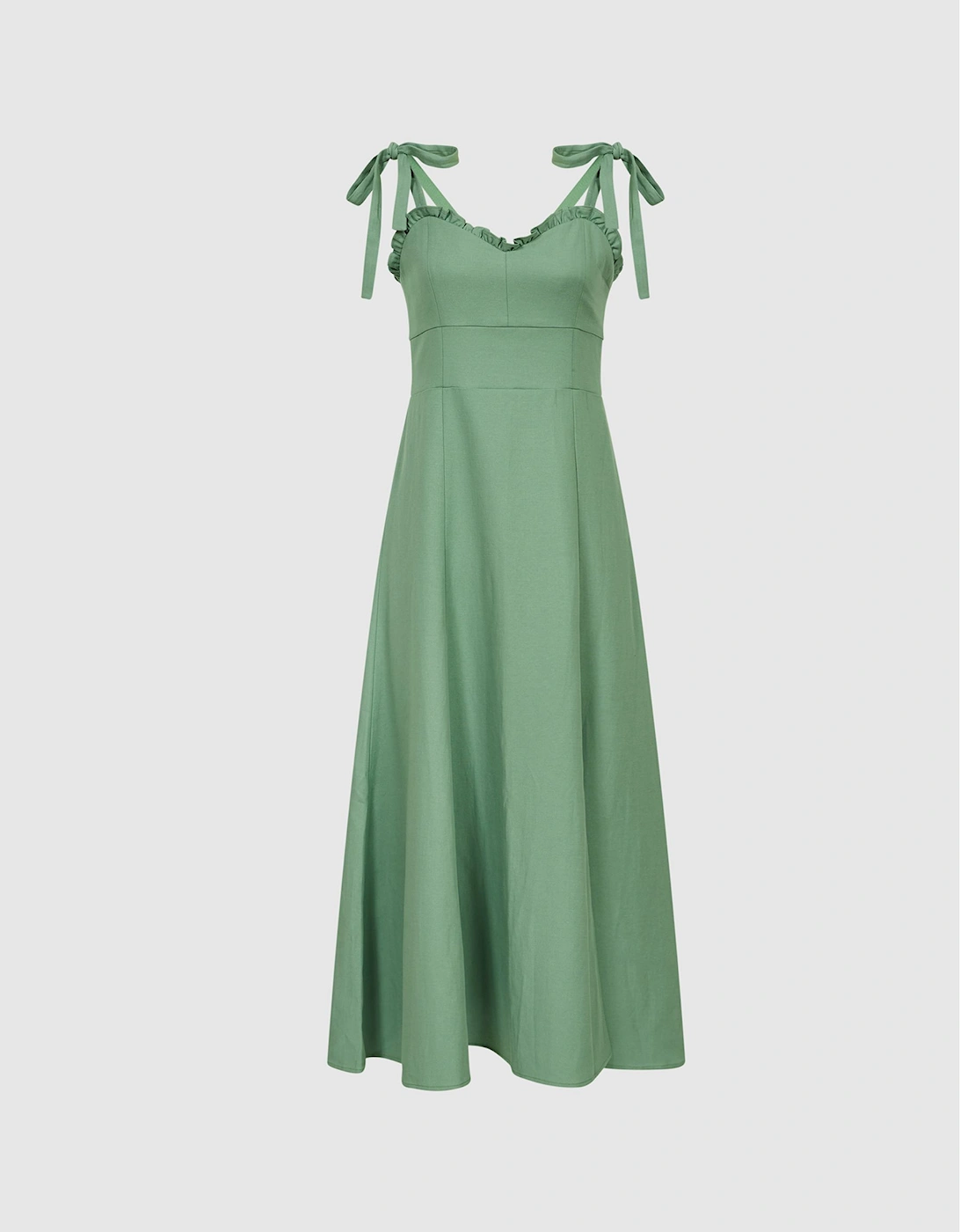 Strappy Linen Blend Midi Dress, 2 of 1