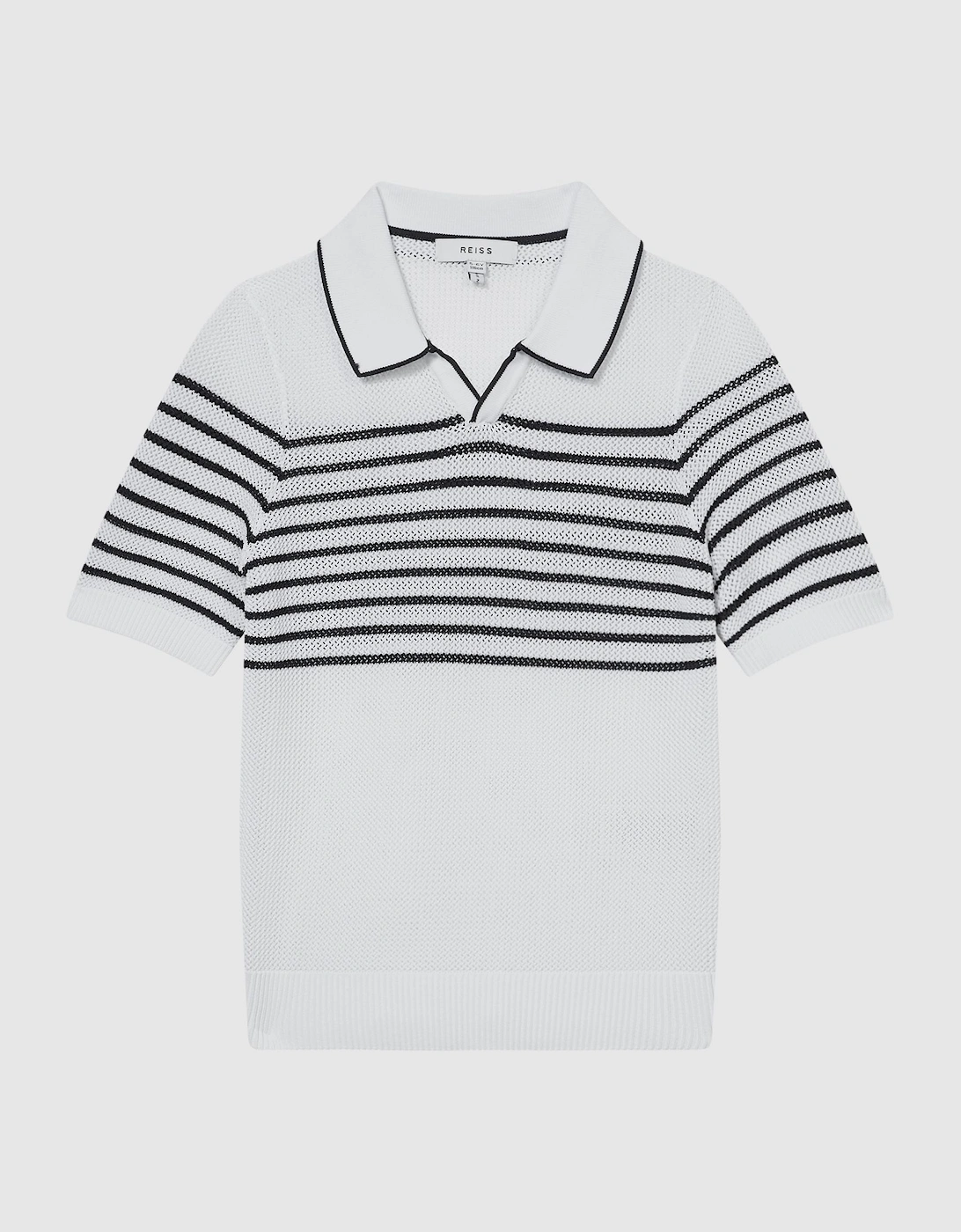 Junior Open Collar Striped Polo T-Shirt, 2 of 1