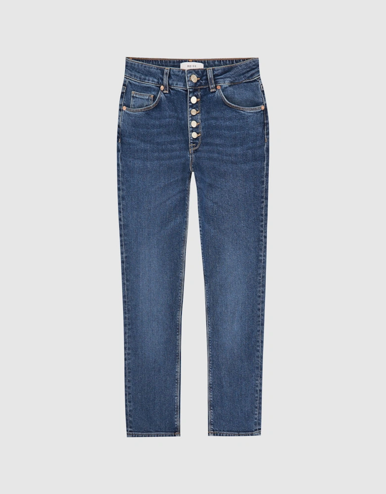 Mid Rise Slim Cropped Jeans