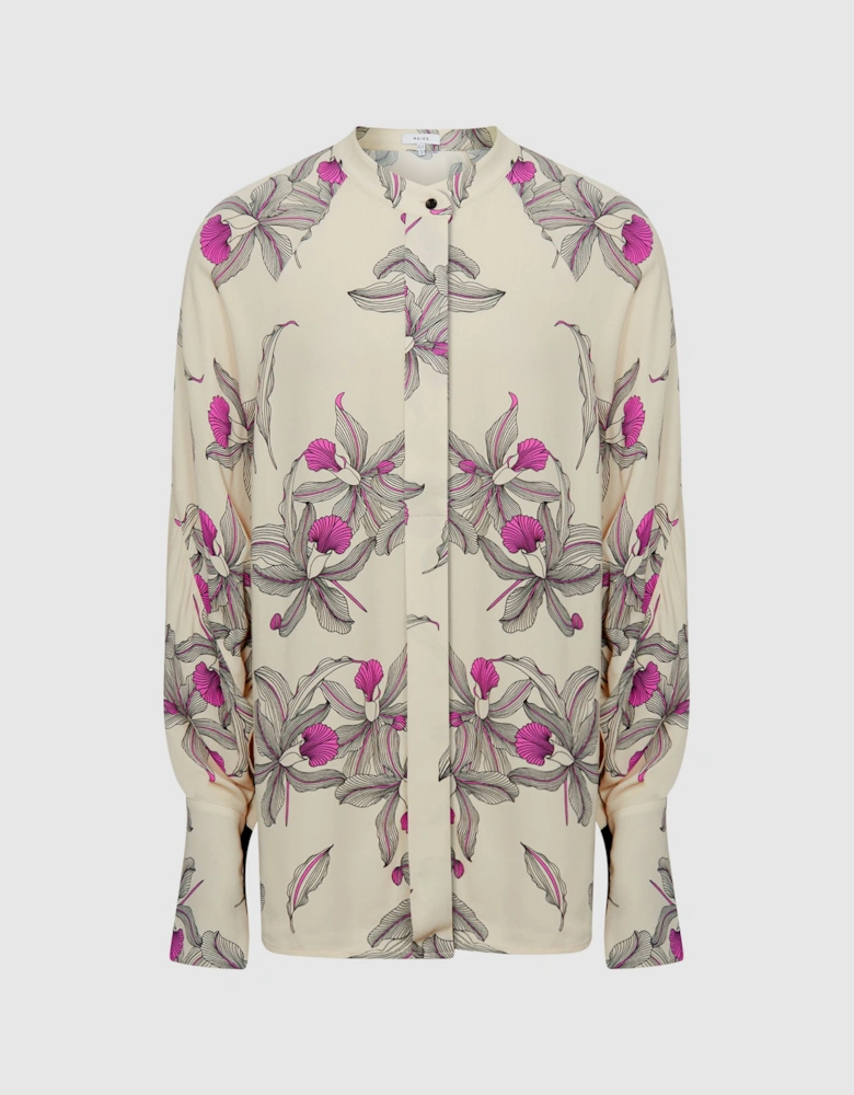 Orchid Print Blouse