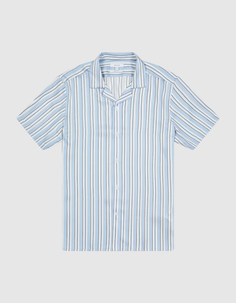 Striped Cuban Collar Shirt