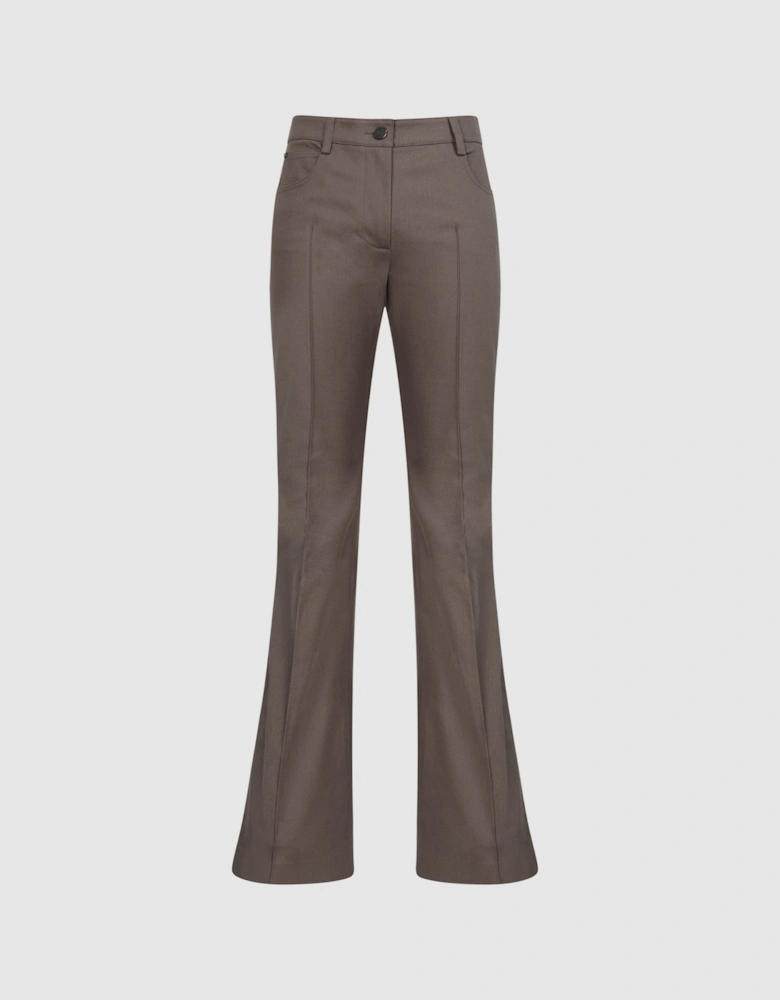 High Rise Flared Trousers